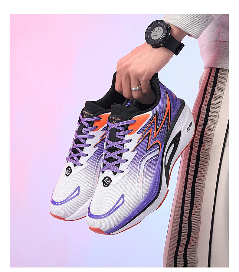 Running Sneakers Men Lightweight Breathable Wear-Resistant Carbon Plate Shoes Comfort Marathon Athletic Sports Shoes for Man