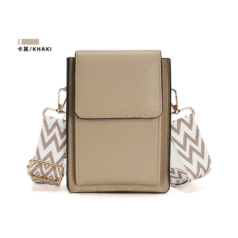 Multi-Card Slot Mobile Phone Bag Women's Niche Single Shoulder Thin Crossbody Bag Simple Multi-Functional Adjustable Shoulder Strap Large Capacity