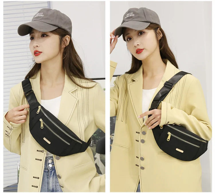 Women Waist Bags for Women Oxford Leisure Color Chest Bag Shoulder Crossbody Waist Bags Handbags Female Messenger Belt Bags