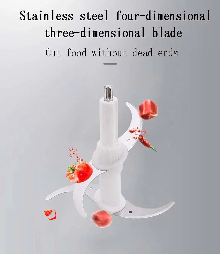 2 Speeds 30000W Stainless Steel 2L/3L Capacity Electric Chopper Meat Grinder Mincer Food Processor Slicer