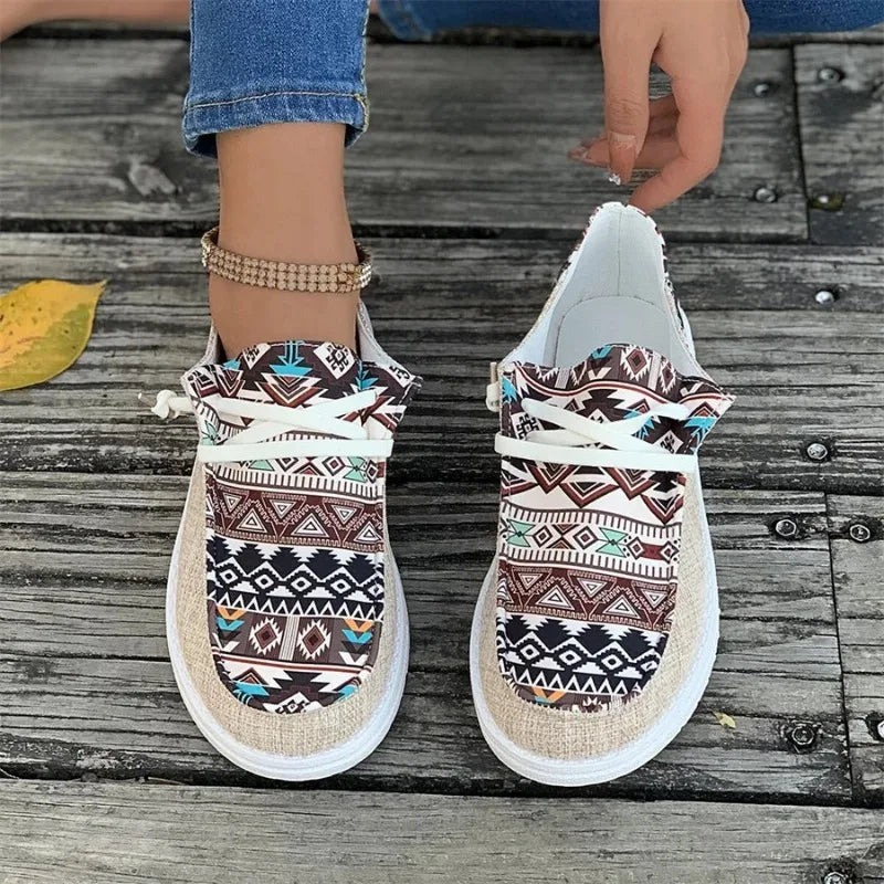 Spring and Autumn Fashion New Women's Round Toe Walking Shoes Color Matching Casual Comfortable Shallow Mouth Thick Sole Sneaker