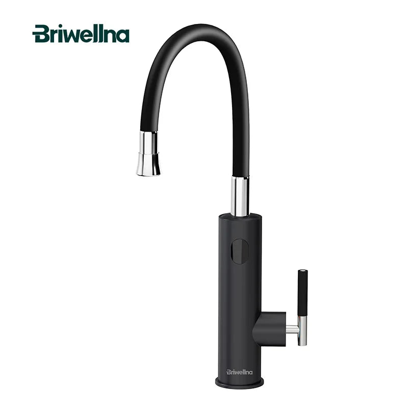 Briwellna Electric Faucet With Universal Spout Water Heater 220V Heating Tap Instant Water Heater Stainless Steel Faucet Geyser