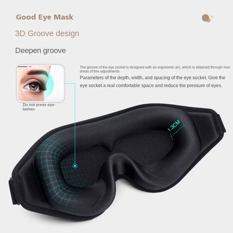 3D Sleep Mask Blindfold Sleeping Aid Eyepatch Eye Cover Sleep Patches Eyeshade Breathable Face Mask Eyemask Health Care for Rest