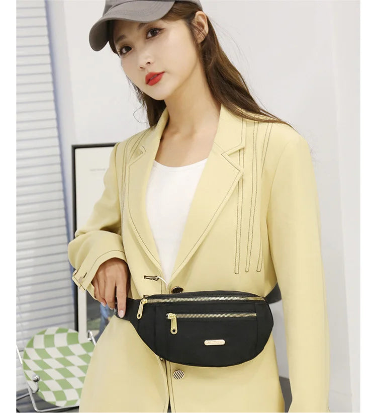 Women Waist Bags for Women Oxford Leisure Color Chest Bag Shoulder Crossbody Waist Bags Handbags Female Messenger Belt Bags