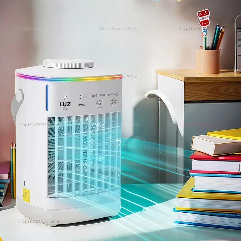 Water cooling fan humidification spray fan small air conditioning office fan home desktop water replenishment humidifier