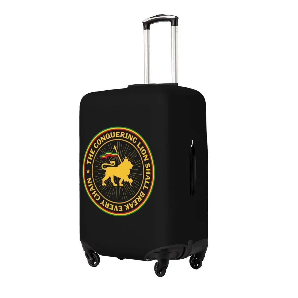 Custom Cute Jamaica Rasta Judah Lion Rastafari Flag Luggage Cover Protector Dust Proof Travel Suitcase Covers