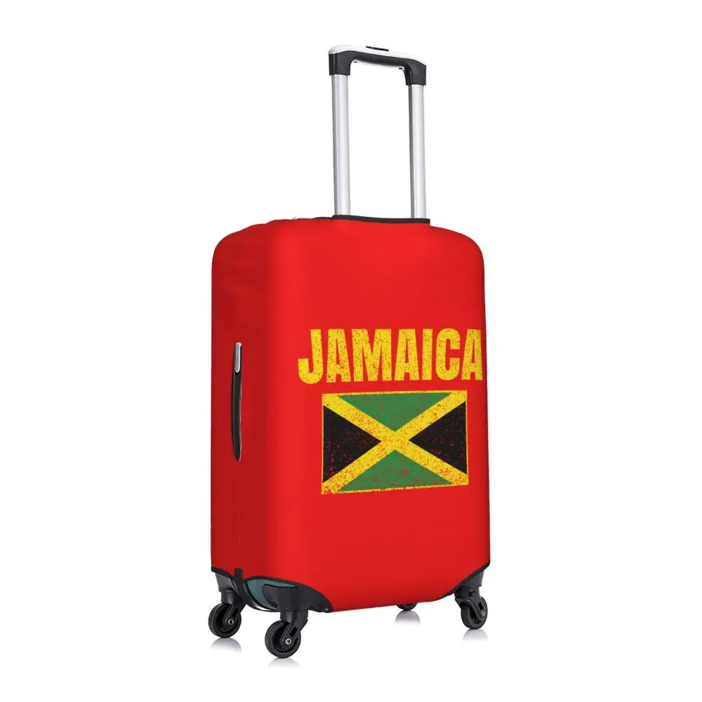 Custom Cute Jamaica Rasta Judah Lion Rastafari Flag Luggage Cover Protector Dust Proof Travel Suitcase Covers