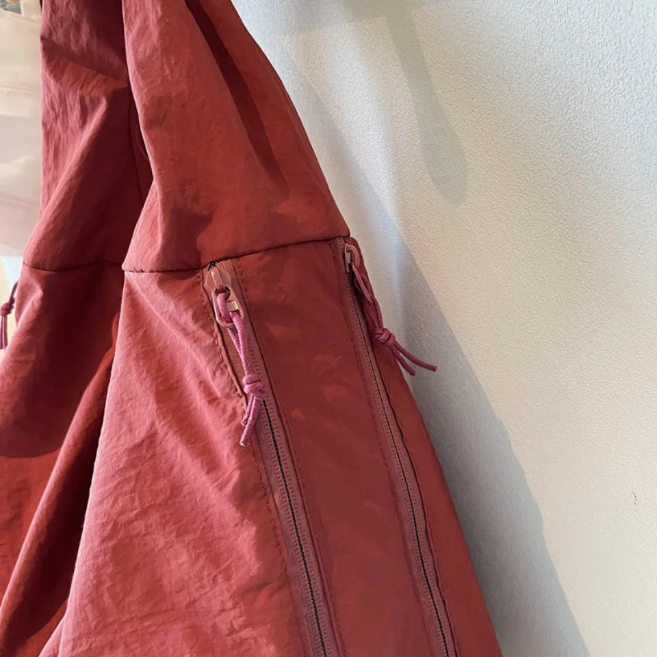 Japanese Fashion Casual Nylon Tote Bag Women 2025 New Style Trend All-match Large Capacity Underarm Bag Commuter Shoulder Bag