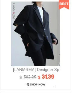 [LANMREM] Faux Fur Thick Warm Coats Lapel Single Breasted Office Lady Elegant Female Outwear Fashion 2025 Winter New 26C1095