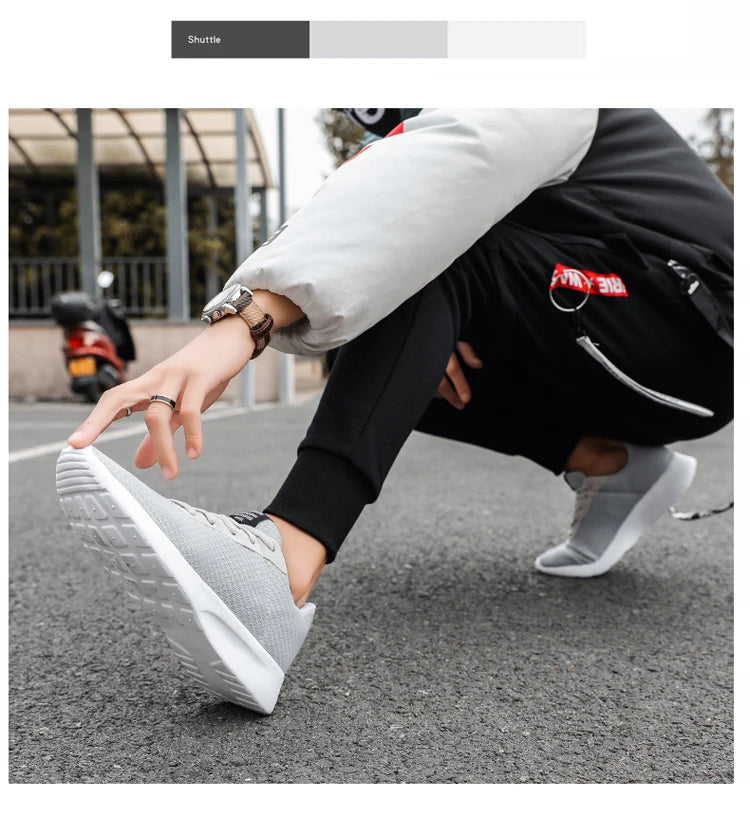 Spring New Men Casual Shoes Lace up Men Shoes Lightweight Comfortable Breathable Walking Sneakers Tenis Feminino Zapatos